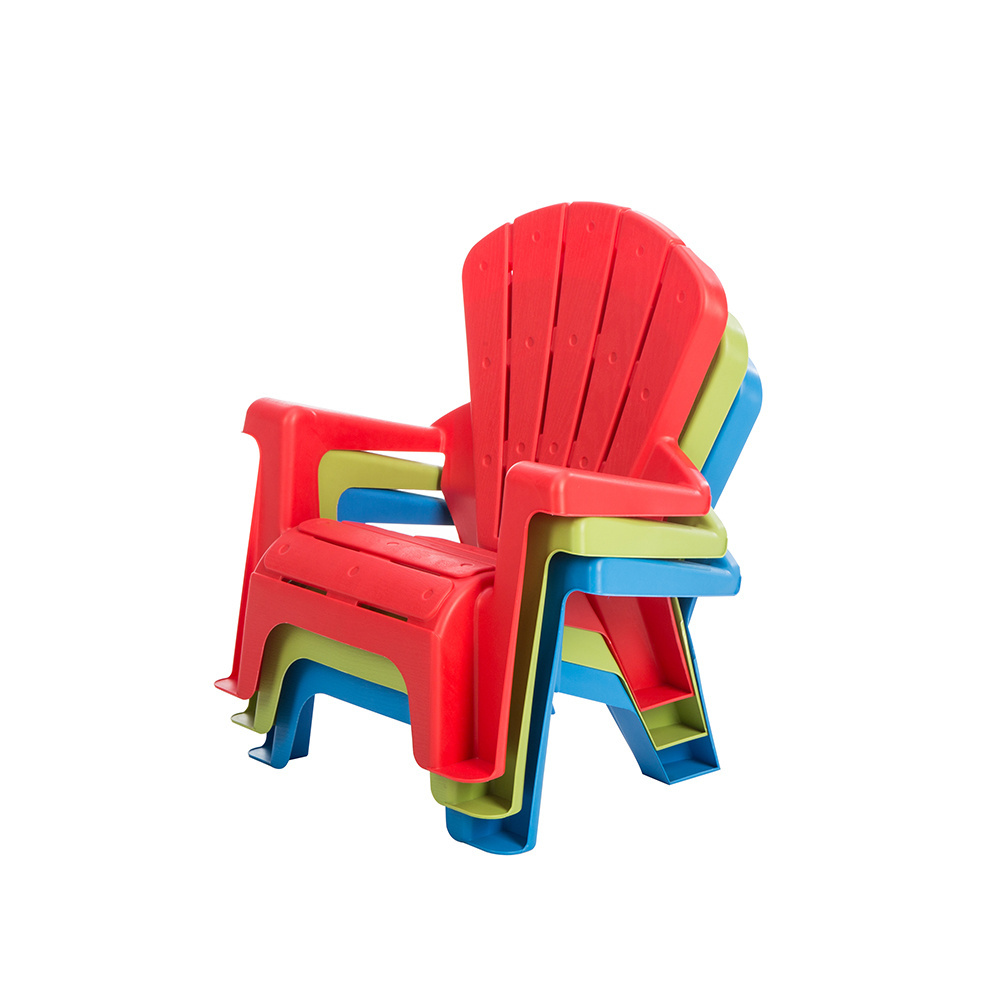 Kids outside children garden deck adirondack chairs plastic child