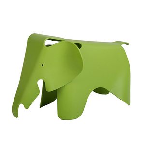 Accent children chair modern elephant plastic leg chair printed