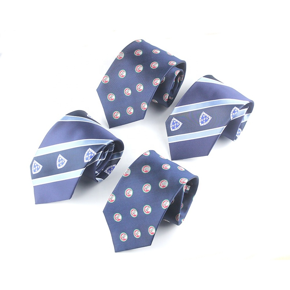 Wholesale high quality school company mens necktie custom your own ties fashion silk  jacquard neck tie with customized logo