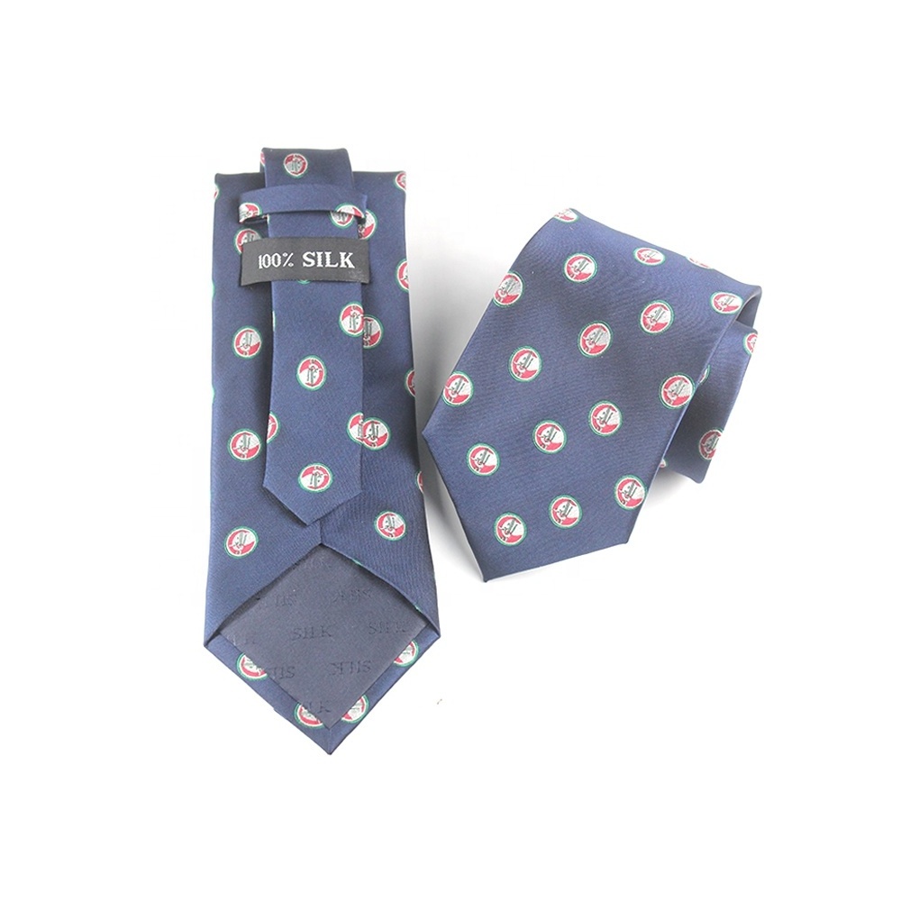 Wholesale high quality school company mens necktie custom your own ties fashion silk  jacquard neck tie with customized logo