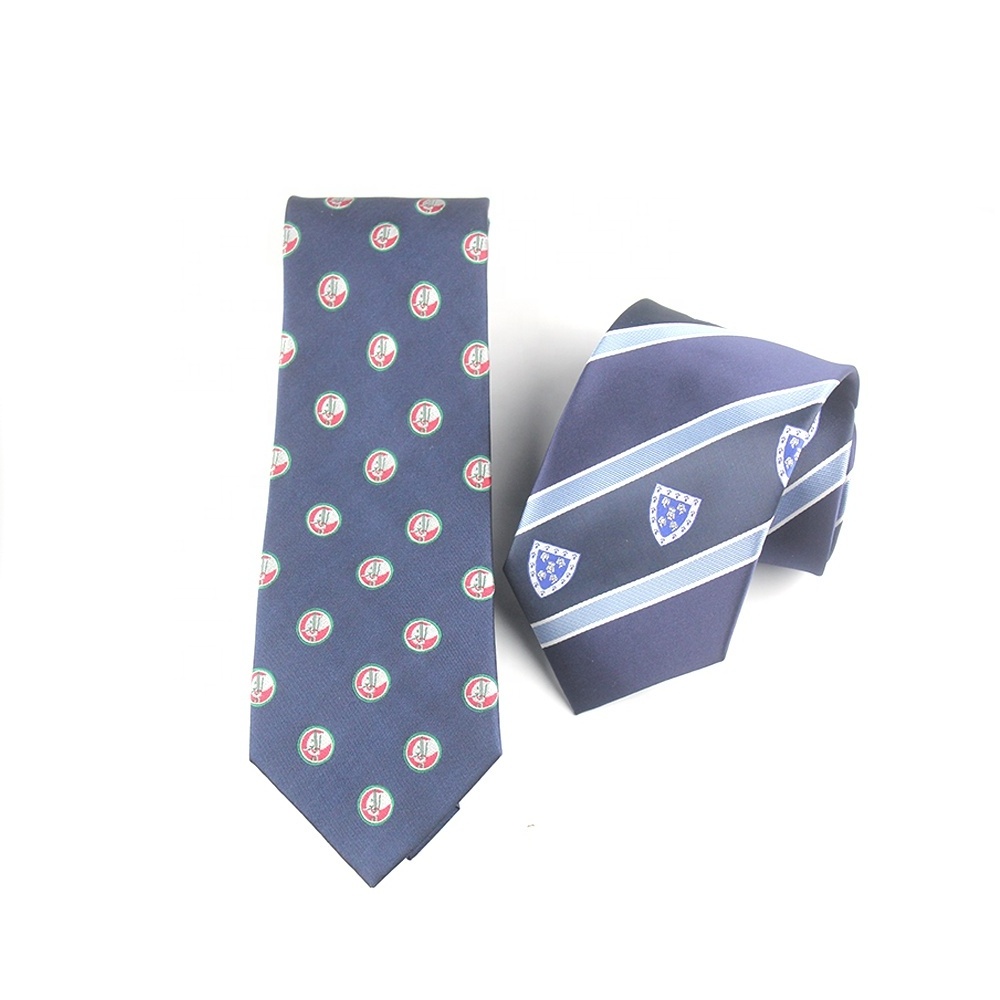 Wholesale high quality school company mens necktie custom your own ties fashion silk  jacquard neck tie with customized logo