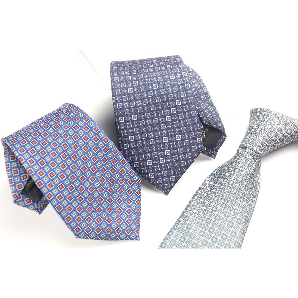 Black with small flower printed fabric ties accept custom logo and label China wholesale ties men necktie