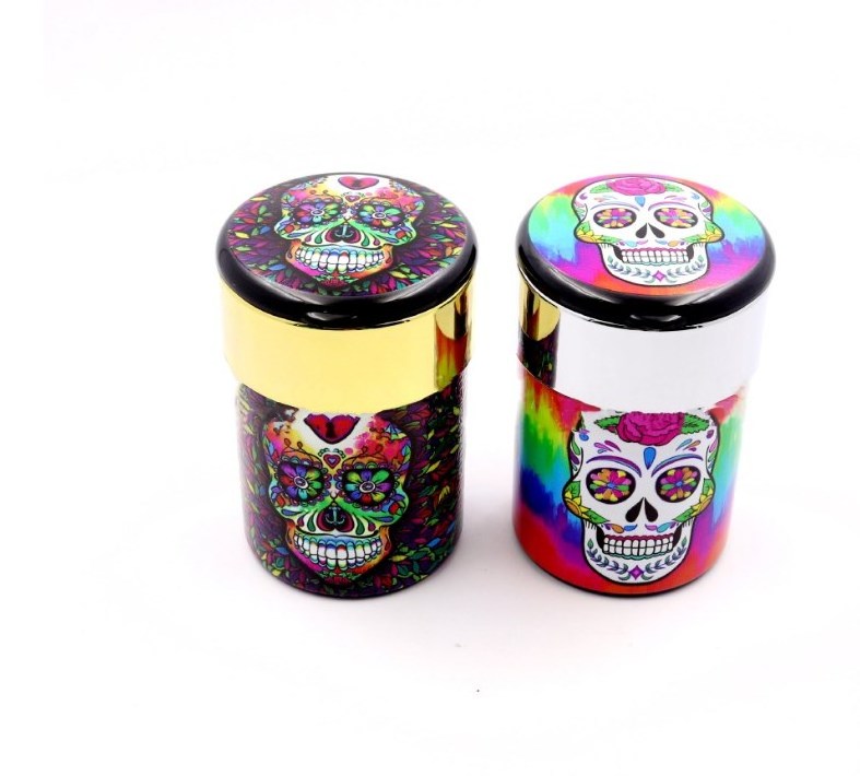 customizable creative skull led lighter up electric air smokeless ashtray with cover odorless ghost head car ashtray