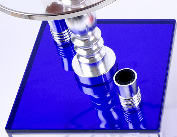 tobacco accessories plastic square cube silicone pipe light base holder acrylic hookah shisha with led lights