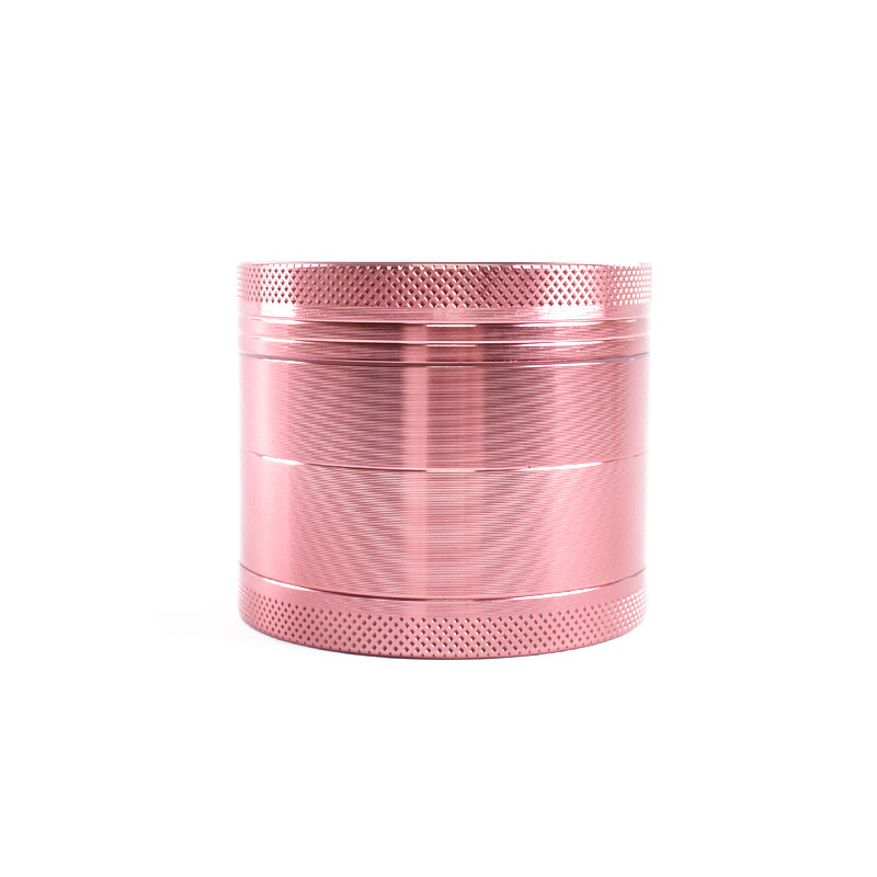 Custom logo engraved 40mm 50mm 55mm 63mm thin bob marley metal stainless steel pink herb spice grinders