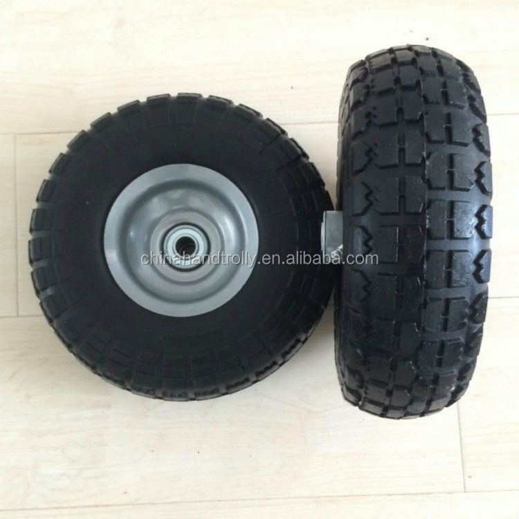 Flat Free wheelbarrow tyre 10 inch 3.5-4 Solid Pu Foam Tire