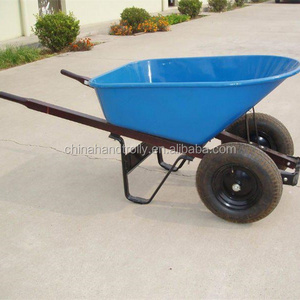 200kg heavy duty two wheel wooden handle wheelbarrow