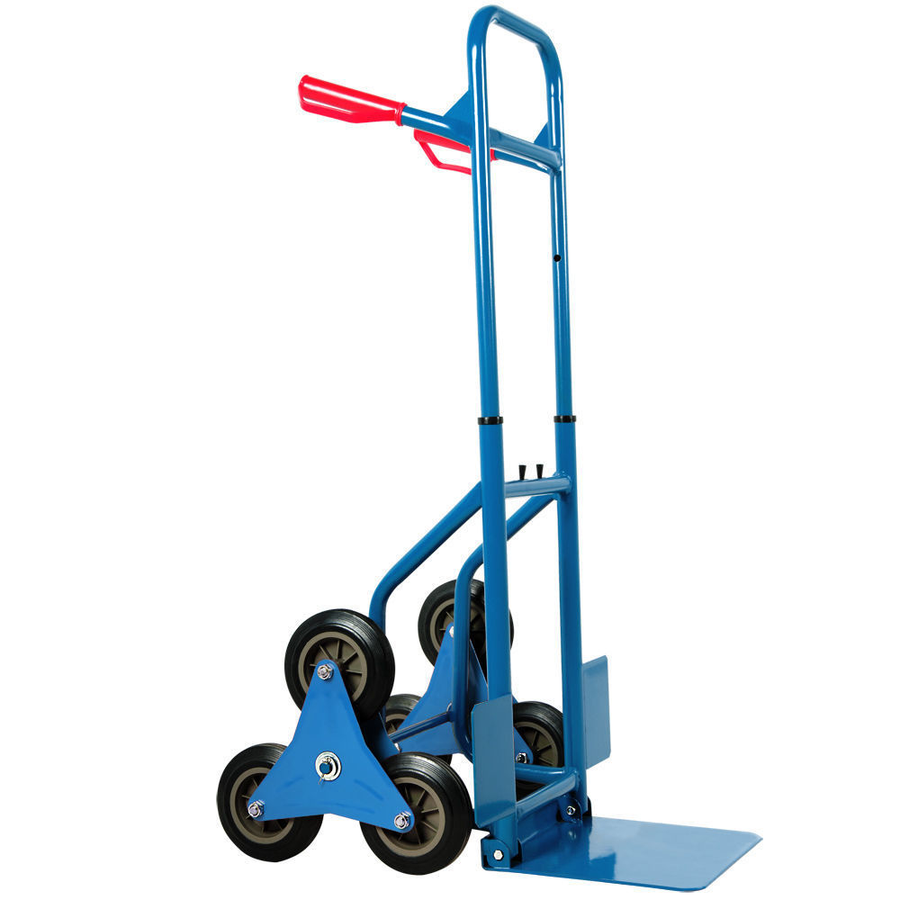 Warehouse heavy duty trolley with stair climber six wheels stair climbing trolley HT1313