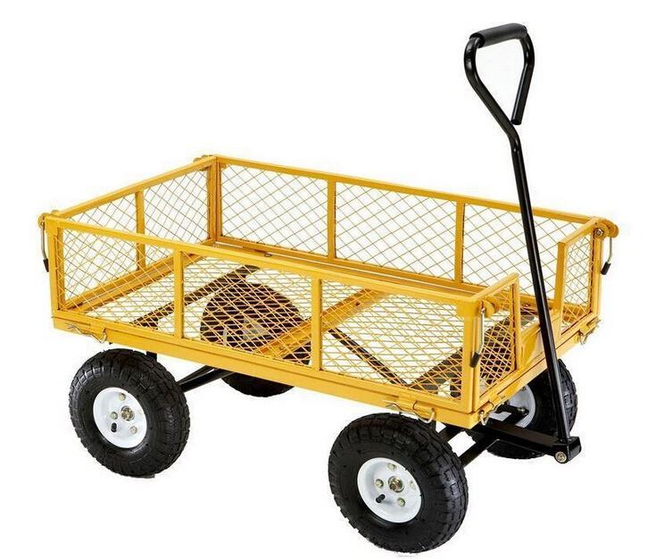 Foldable Steel Mesh Garden Cart Tool Wagon Heavy Duty Wagon For Export