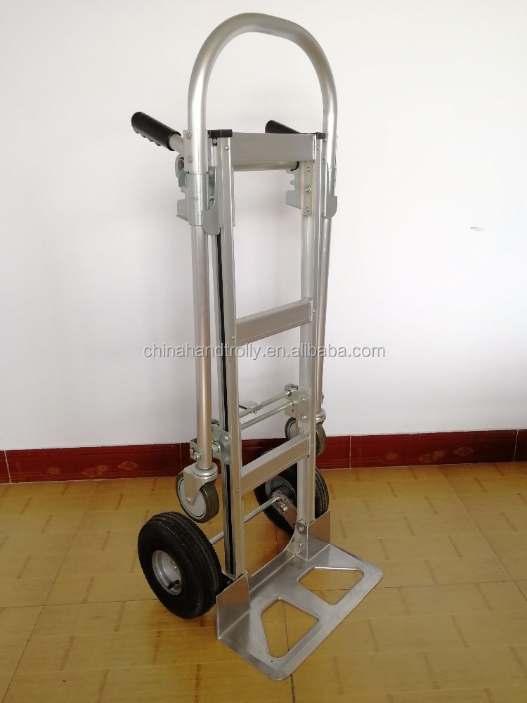 2in1 Foldable Aluminum Hand pallet Truck hand trolley for sale