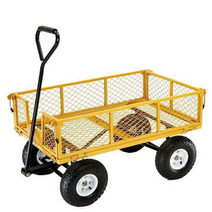 Foldable Steel Mesh Garden Cart Tool Wagon Heavy Duty Wagon For Export