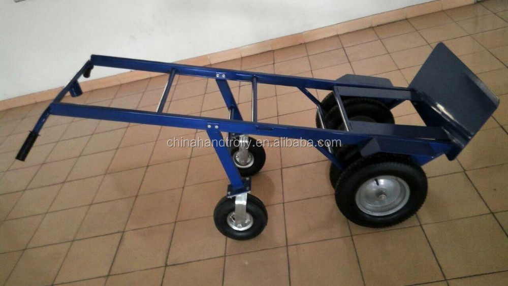 800kg heavy duty six wheel large size hand sack trolley with trailer