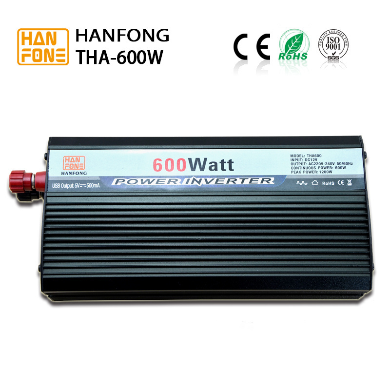 Electric car power inverter 600W dc ac inverter 12V/24v/48v to ac 100v/ 220V modified wave inverter