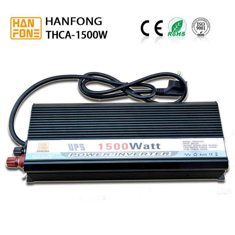 1500 Watt 2000w Power modified Inverter with Battery Charger and Transfer Switch