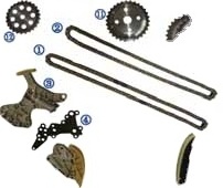 High Quality Engine New Repair Set Tensioner Adjuster Timing Package Chain Tensioner Slide Rail Set For Ea888 2.0t