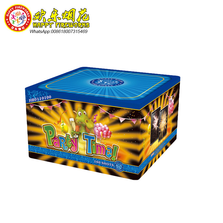 China Cheap Price 1.3g Shells 1 Inch 100shots Cakes Professional Fireworks water cake fireworks