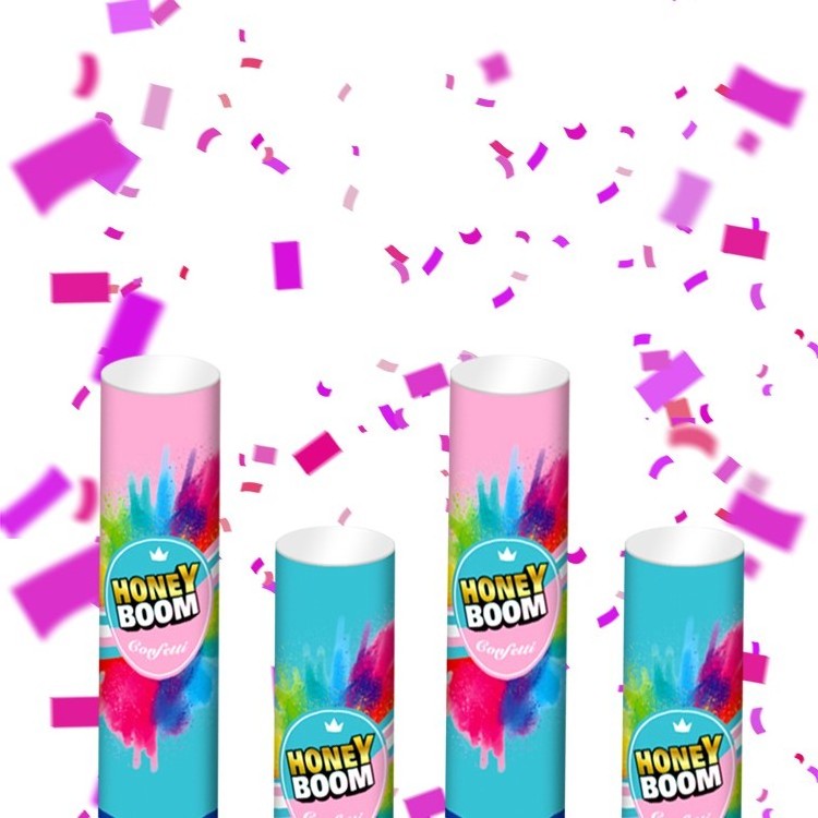 Wedding Confetti Packaging with Paper Confetti and Smoke Poppers for Crazy Party