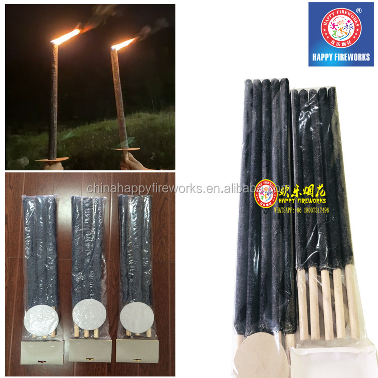 60 Minutes Color Smoke Candle Wax Torch Signal Hand Flare