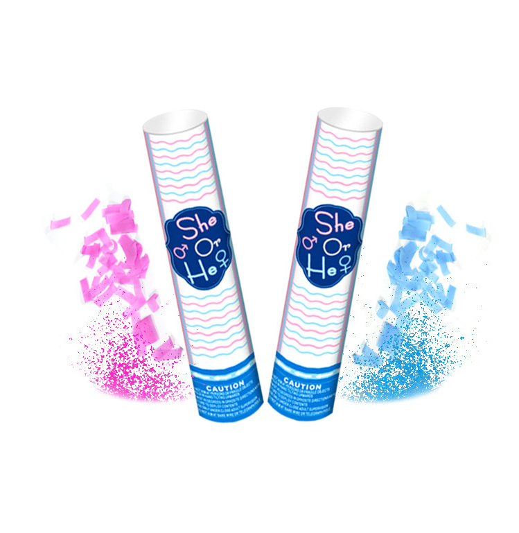 Biodegradable Baby Gender Reveal Confetti with Pink and Blue Powder