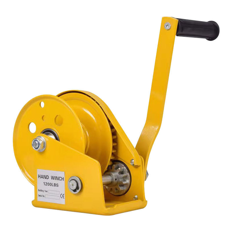 Portable self locking hand winch with stainless rope and hook