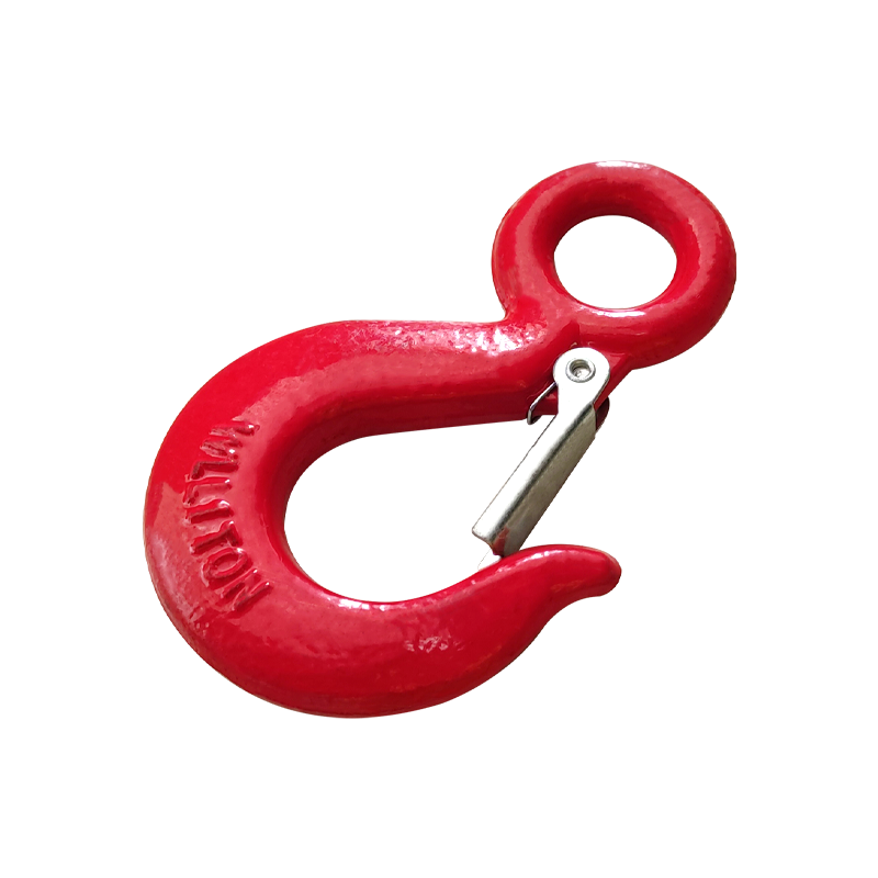 Alloy steel material eye sling hook with latch lifting eye hook