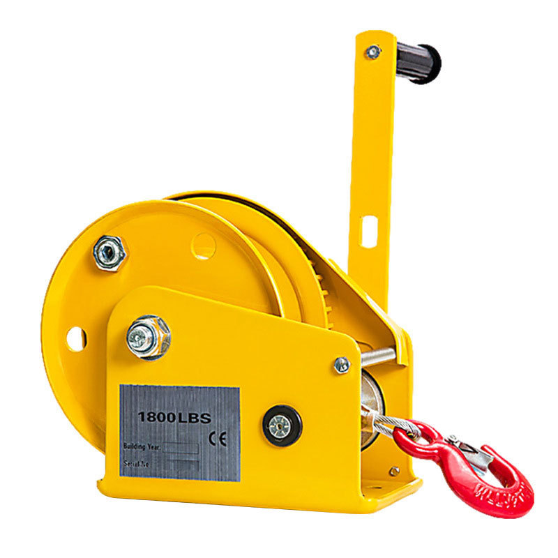 Manual winch 1200lbs With Hook Steel Cable Brake Hand Winch Self Locking Hand Operated Wire Rope Manual Winch