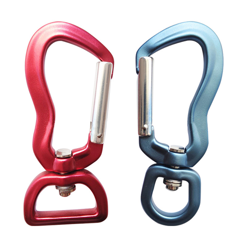 Dog leash rotating auto locking swivel hook climbing carabiner