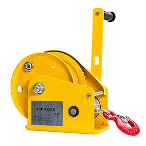 Portable self locking hand winch with stainless rope and hook