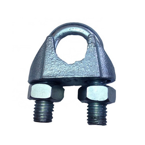 Din741 Cast Iron Wire Rope Clip Clamp With U Bolt Metal Yellow Zinc a Type Wire Rope Clip 6mm