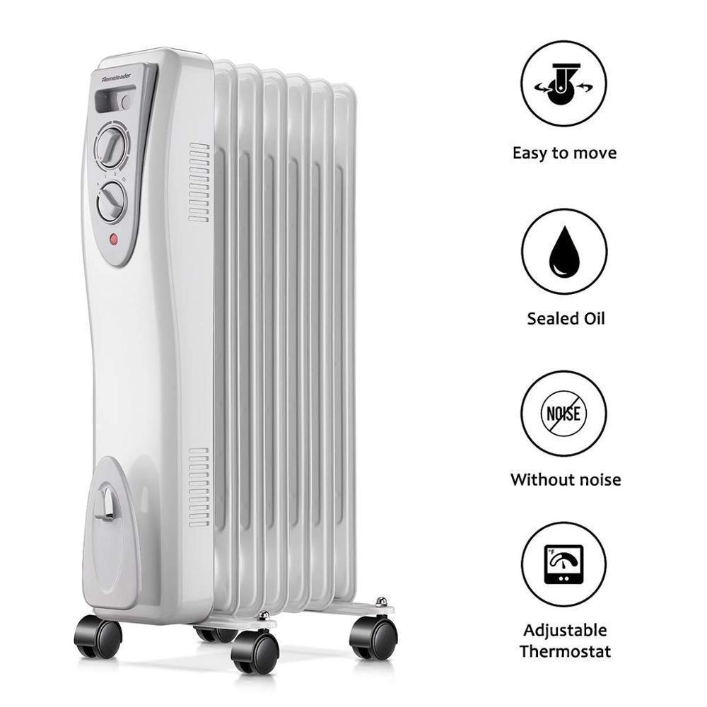 DF-150P3-7 220V-240V/1500W Room Electric Thermal Oil Free Filled Radiator Heater Bathroom Heater Floor Standing Heating Wire