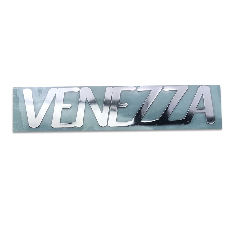 custom made mirror silver stainless steel etching nameplate metal nickel stickers label