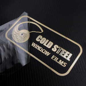 custom cool car dealer windshield stickers metal gold plated waterproof sticker with 3m adhesive