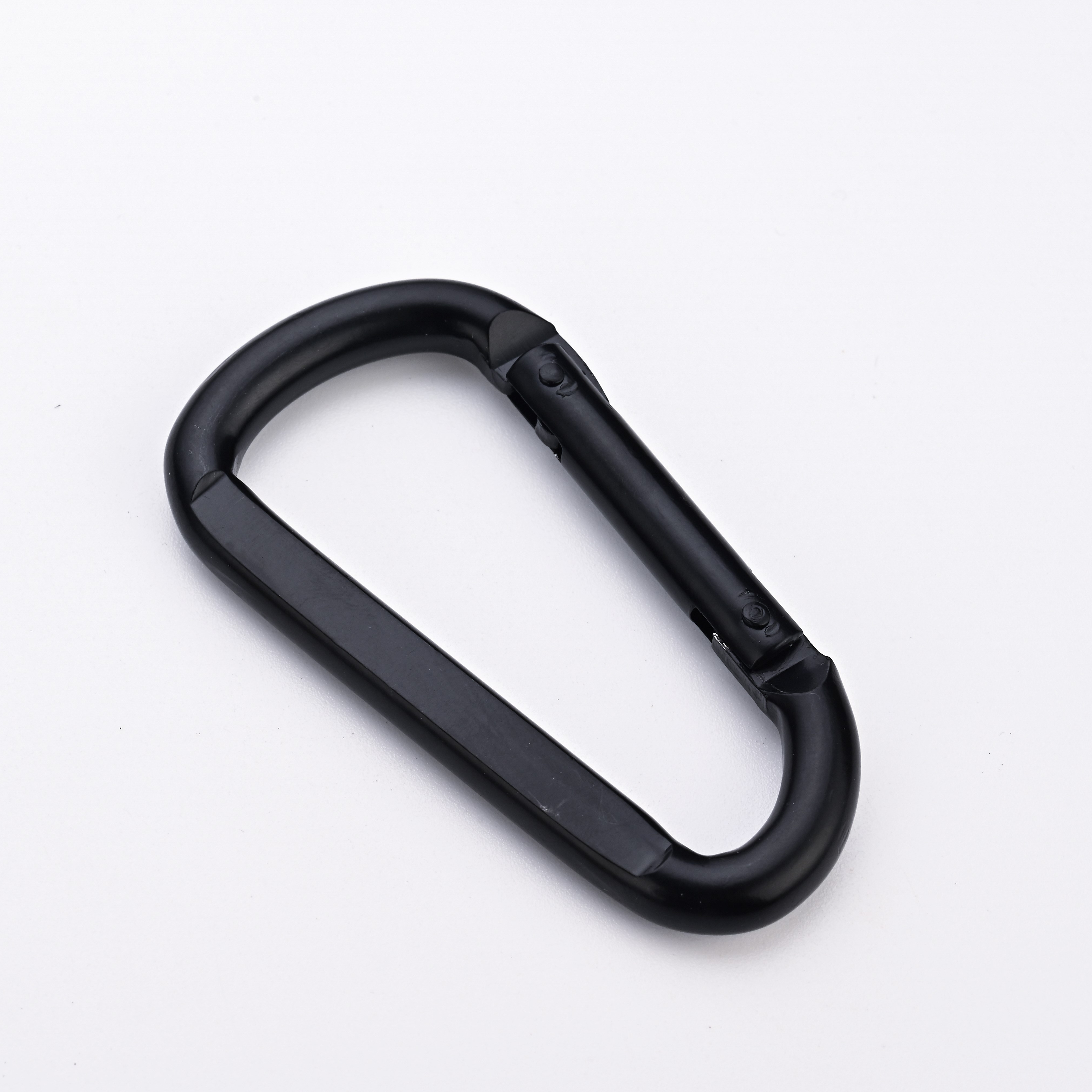 Factory direct sales of snap hook black hardware D-type spring hook flat hammock buckle metal snap hook