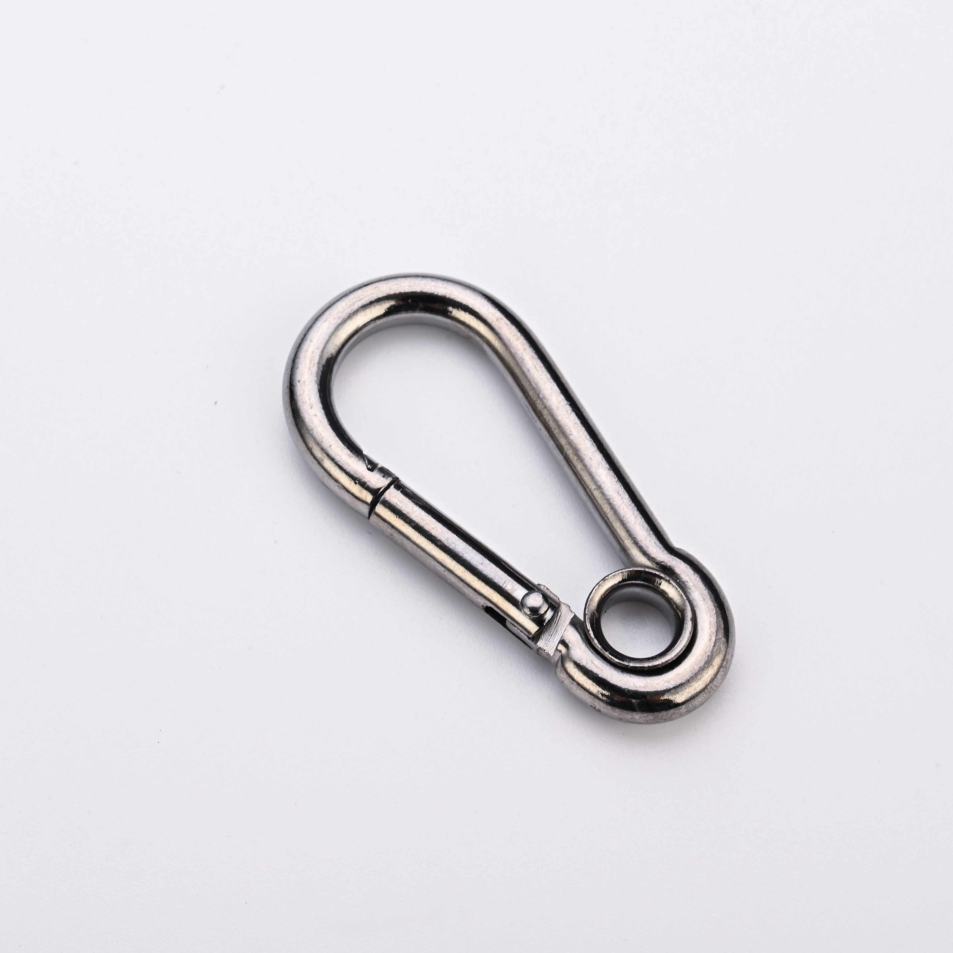 Factory direct sales  hardware buckle spring hook stainless steel mountaineering buck carabiner Gourd shaped Head band