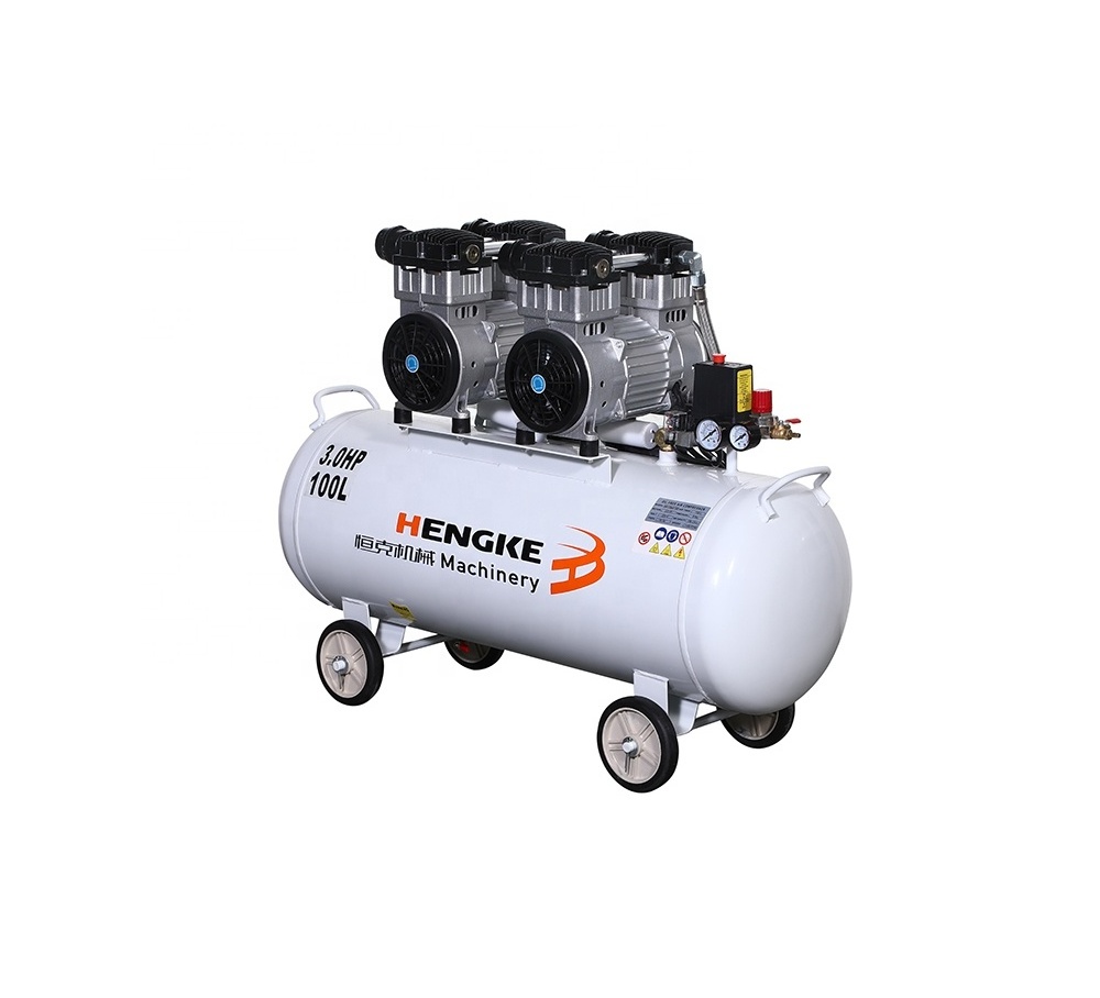 good price oil free tank air compressor 50 liter oil-free mute silent dental air compressor