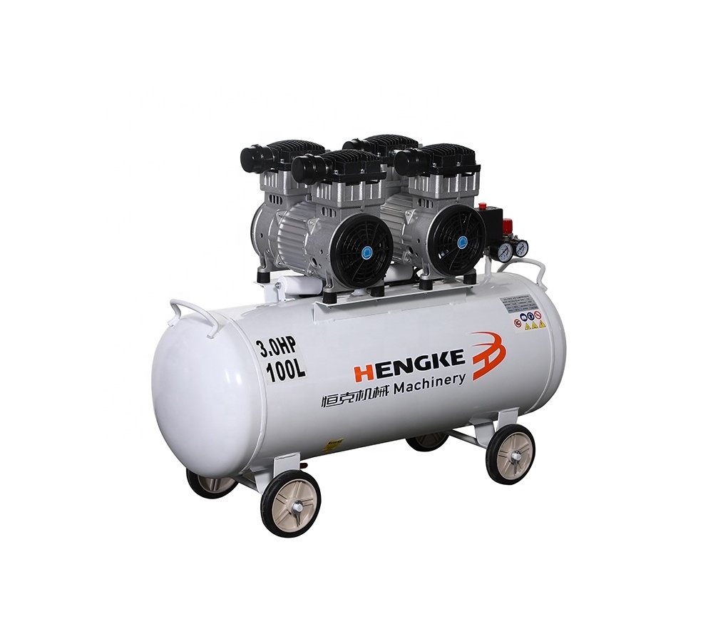 good price oil free tank air compressor 50 liter oil-free mute silent dental air compressor