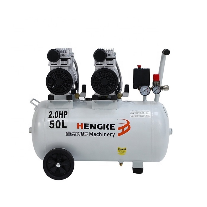 good price oil free tank air compressor 50 liter oil-free mute silent dental air compressor