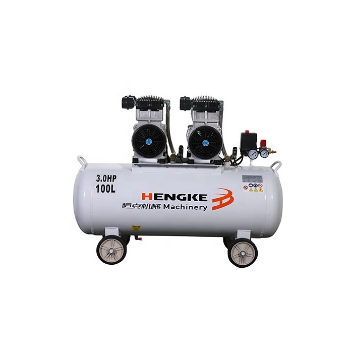 good price oil free tank air compressor 50 liter oil-free mute silent dental air compressor