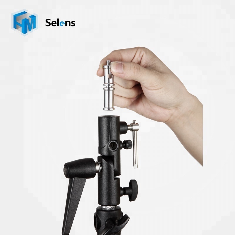 Selens Flash Shoe Umbrella Holder Mount Bracket Adapter For Light Stand Tripod 1/4