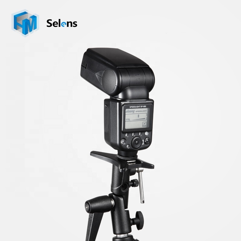 Selens Flash Shoe Umbrella Holder Mount Bracket Adapter For Light Stand Tripod 1/4