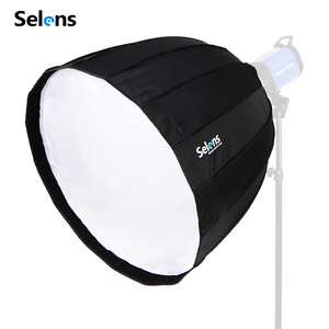 Selens 16 Rods Quick Release Deep Parabolic Softbox 70cm 90cm 120cm Quick Set up Folding Softbox with Diffusers Honeycomb Grid