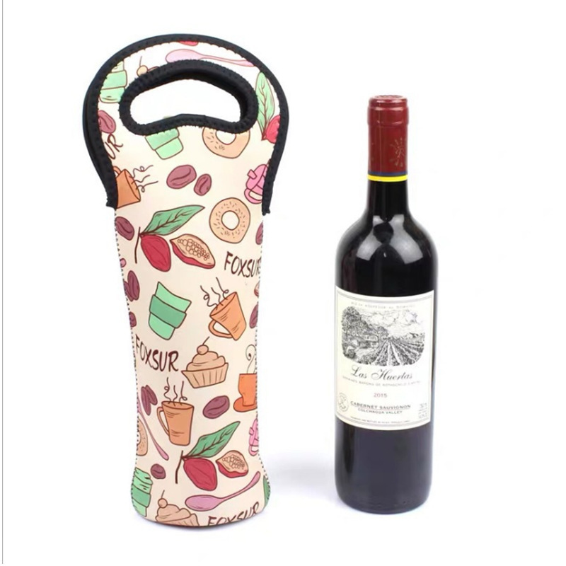 Beverage and Wine Bottle Impermeable Portable Cooling and Thermal Insulation Diving Material Neoprene Wine Bottle Cooler