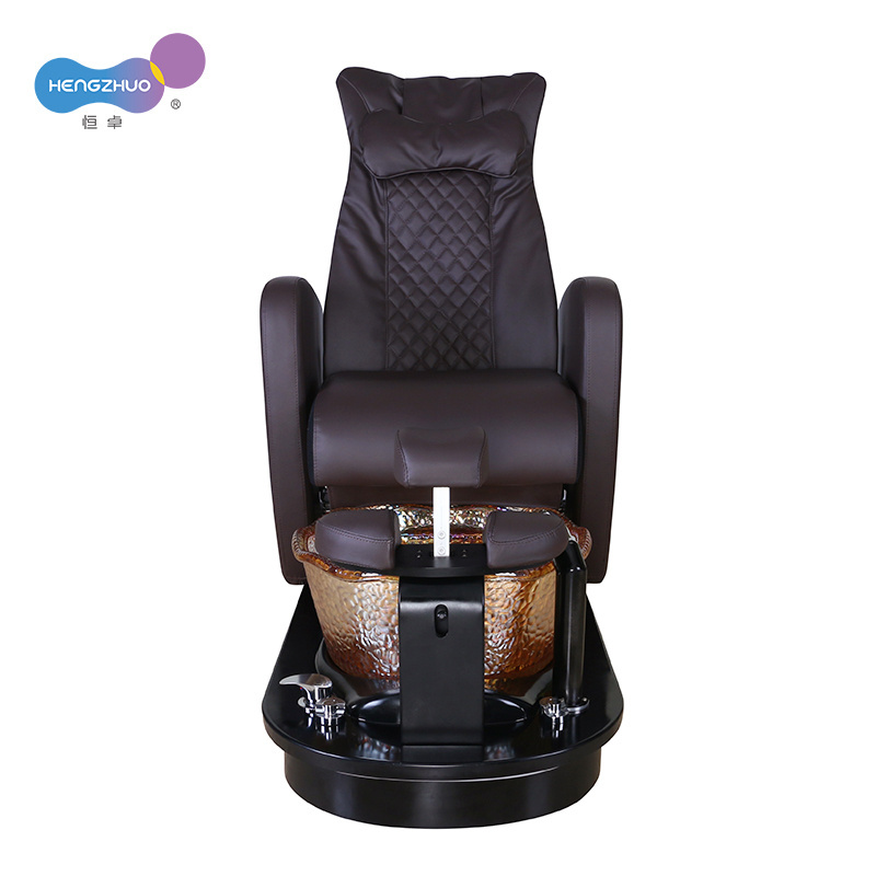 Factory Wholesale Electric Spa Pedicure Chair with Magnetic Pump and LED Light Luxury Nail Salon Massage Chair