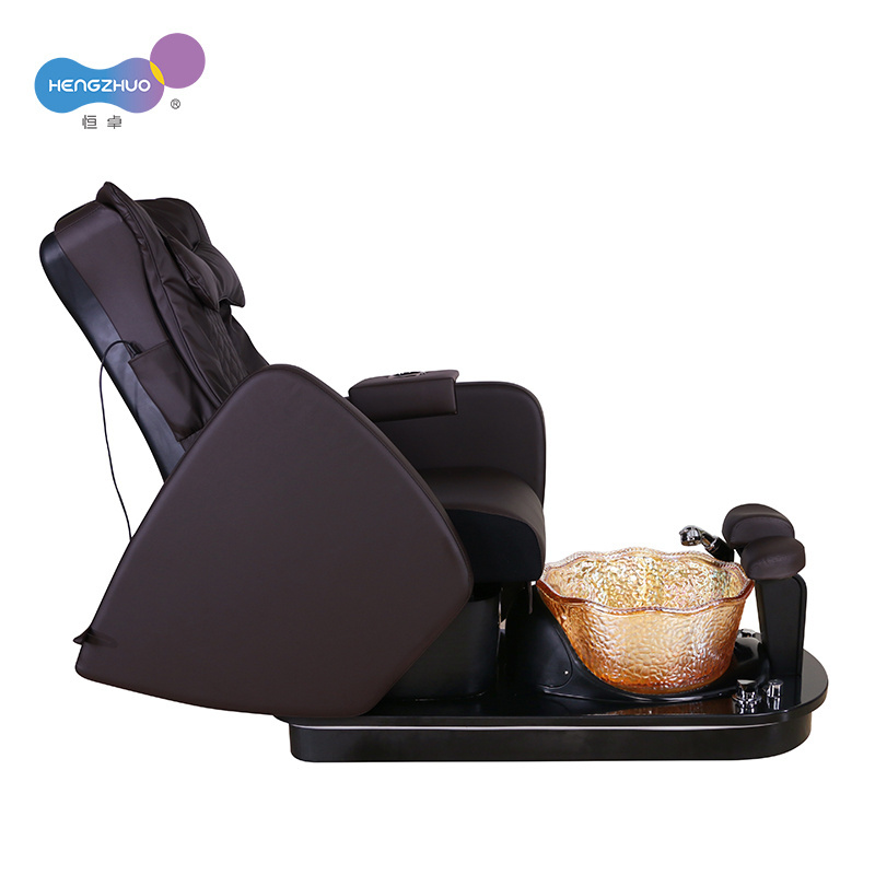 Factory Wholesale Electric Spa Pedicure Chair with Magnetic Pump and LED Light Luxury Nail Salon Massage Chair