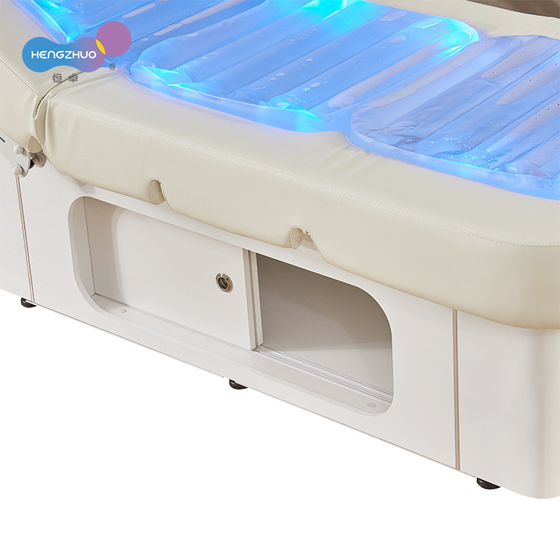 Electric Thermal Massage Table Thai Spa Dry Water Jet Bed with LED Light Facial Beauty Salon Furniture 4 Motors