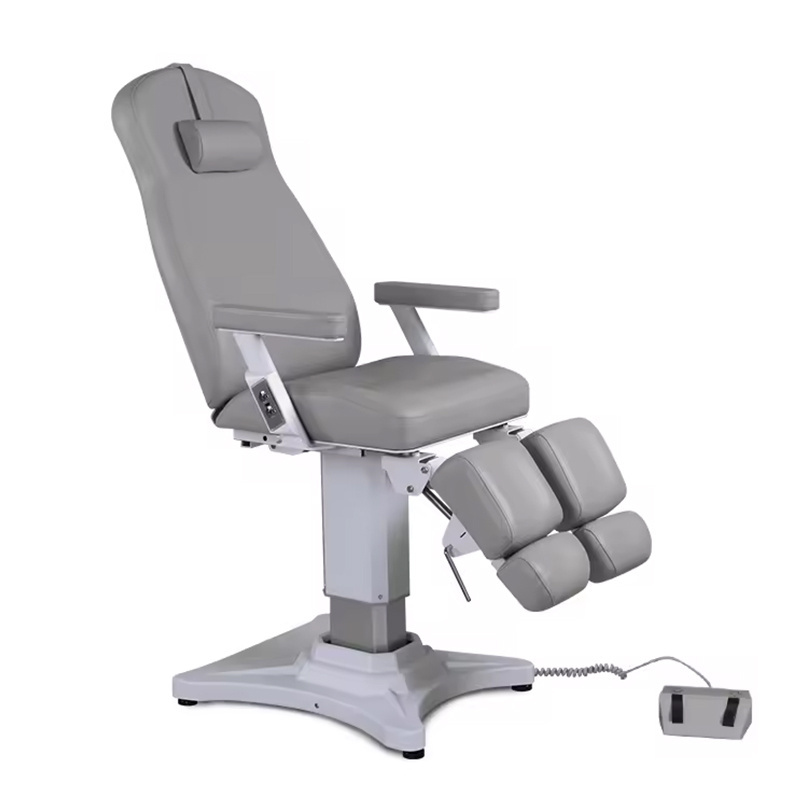 Luxury Electric Pedicure Podiatry Chair for Dentist Beauty Salon Furniture 2 Motor Height Adjustable Massage Table Facial Bed