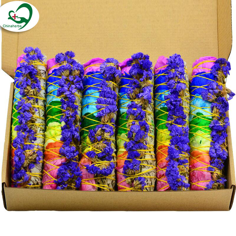 Hot Selling californian white sage smudge stick incense high quality with 7 colors roses