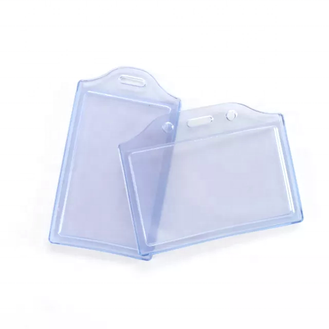 PVC Hard Case Game Bank Card Pouch Keep Storage Clear Pocket Staff Badge ID Card Holder Hot sale  pvc clear pouch card holder