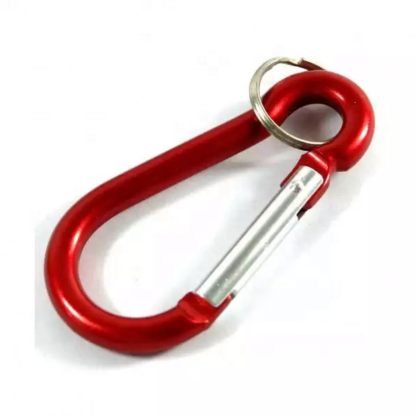 Wholesale 5KN custom logo small lock climbing keychain S snap hook safety heavy duty metal spring clip hook aluminum carabiner