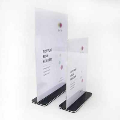 Free standing Leaflet Display Stand a4 Acrylic Poster Menu Holder 8.5 X 11 Inches Acrylic Slant Back Sign Holder